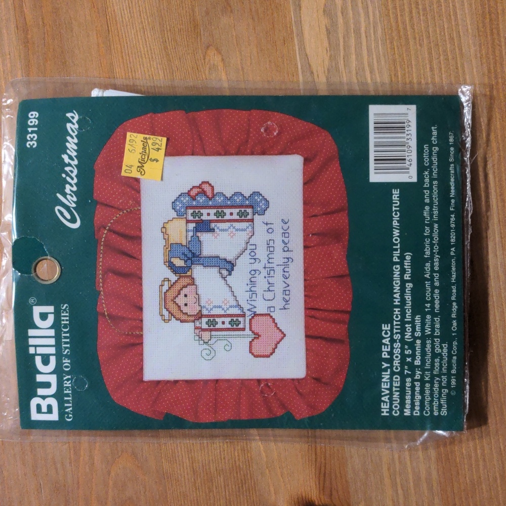 Counted Cross Stitch Hanging Pillow/Picture